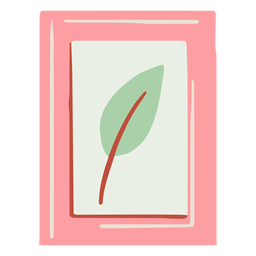 Imagen de hoja enmarcada dibujada a mano Diseño PNG