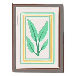 Imagem de planta emoldurada plana Desenho PNG