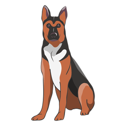 Ilustração de cão pastor alemão Desenho PNG