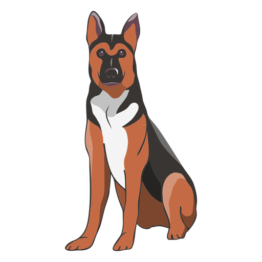 Ilustración de perro pastor alemán Diseño PNG