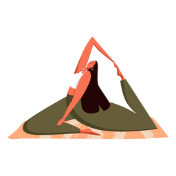 Personagem de alongamento de menina Desenho PNG