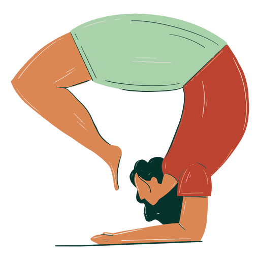Girl stretching hand drawn PNG Design