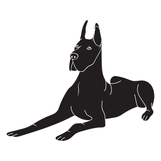 Dogue alem?o cachorro preto Desenho PNG