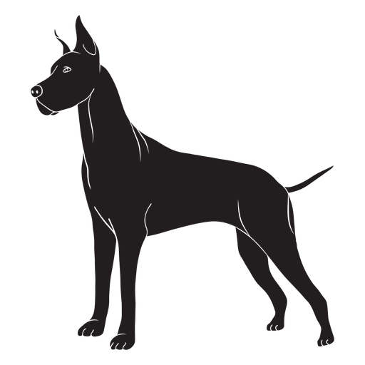 Deutsche Dogge Hundeseite schwarz PNG-Design