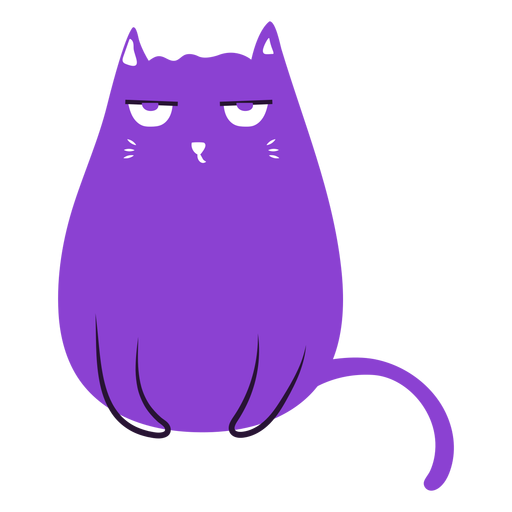 Verrückte Katze flach PNG-Design