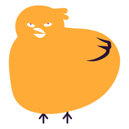 Grumpy chick flat PNG Design