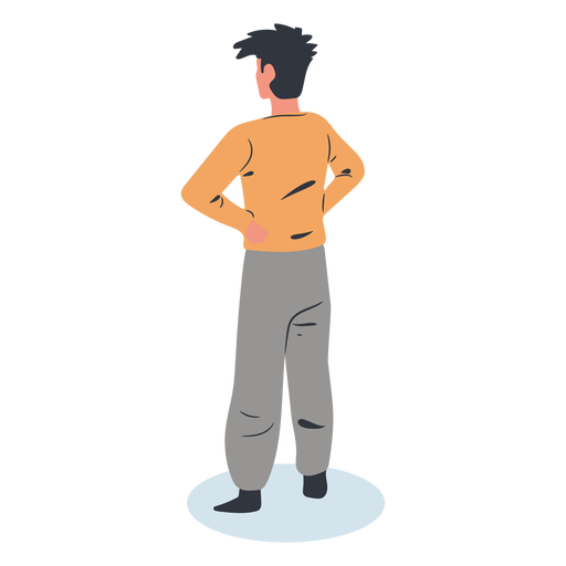 Guy backwards character isometric - Transparent PNG & SVG vector file