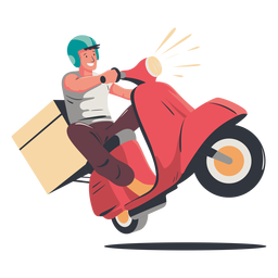 Design PNG E SVG De Personagem Motociclista Para Camisetas