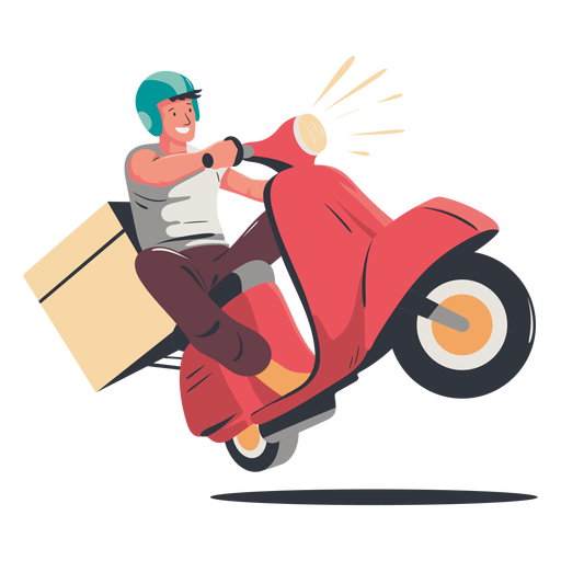 Download Happy delivery boy character - Transparent PNG & SVG vector file