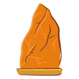 Himalayan salt stone flat PNG Design