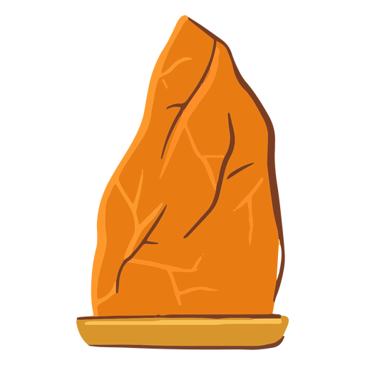 Himalayan salt stone flat PNG Design