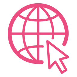 Internet Browsing Icon Stroke Pink PNG & SVG Design For T-Shirts