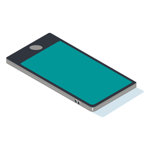Isometrisches Mobiltelefon PNG-Design