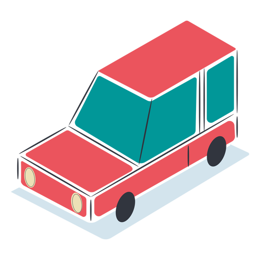 Isometric red car PNG Design