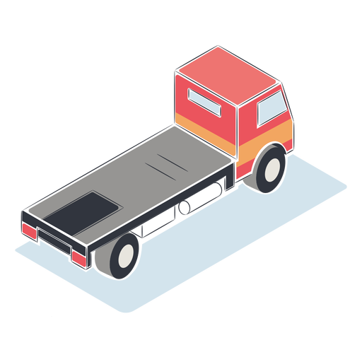 Isometric truck without cargo PNG Design