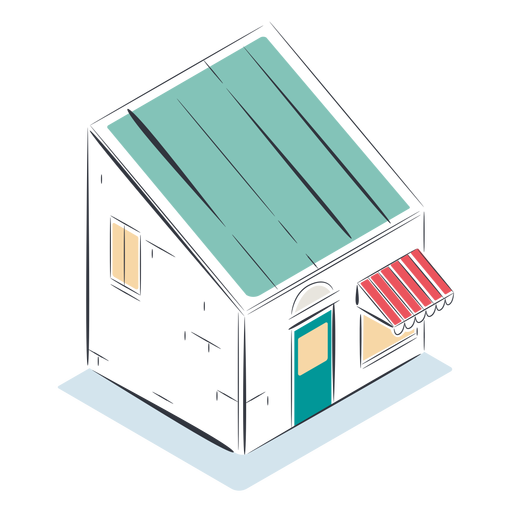Little store isometric PNG Design