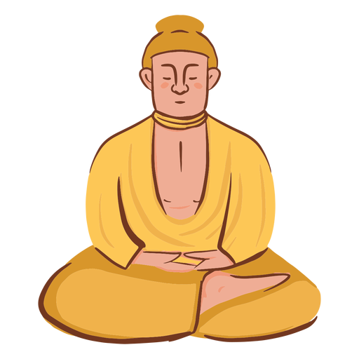 Meditating man character - Transparent PNG & SVG vector file