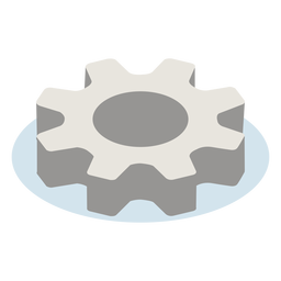 Engrenagem de metal isométrica Desenho PNG