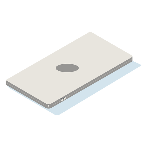 Mobile phone facing down isometric PNG Design