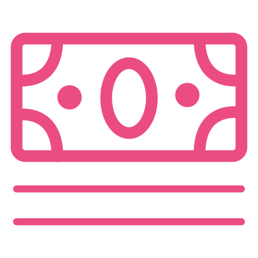 icono de factura de dinero trazo rosa descargar png svg transparente icono de factura de dinero trazo rosa