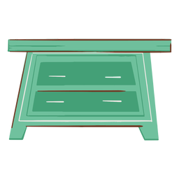 Nachttisch mit flachen Schubladen PNG-Design