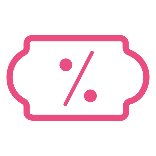 Online-Rabatt-Symbol Strich rosa PNG-Design