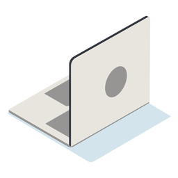 Isométrico de laptop aberto Desenho PNG