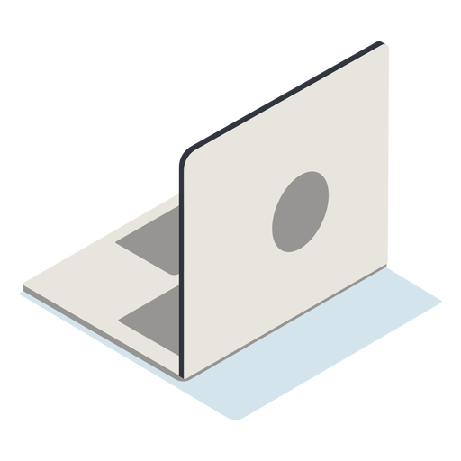 Open laptop isometric PNG Design