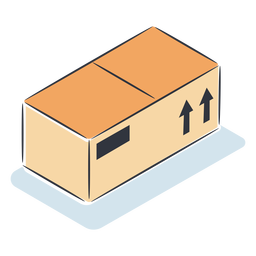 Caja de paquete isométrica Diseño PNG