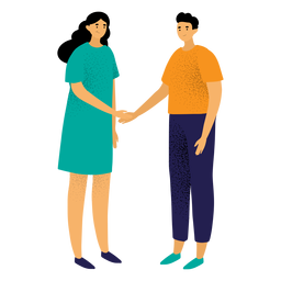 People shaking hands characters PNG Design