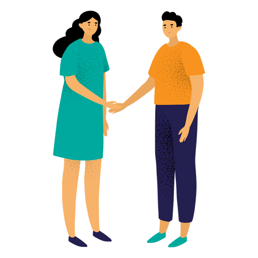 People shaking hands characters PNG Design