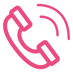 Phone call icon stroke pink