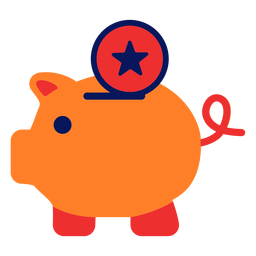 Piggy bank icon PNG Design
