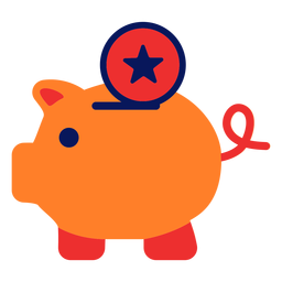 Sparschwein-Symbol PNG-Design