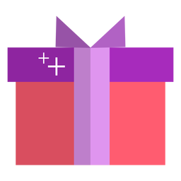 Pink gift icon PNG Design