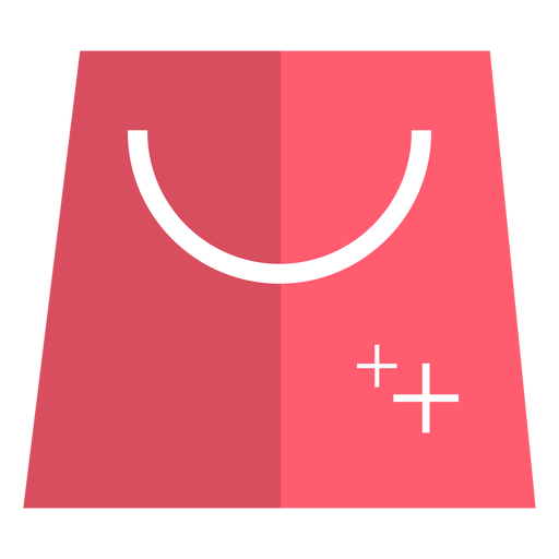 Icono de bolsa de compras rosa