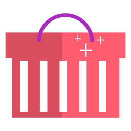Icono de cesta de compras rosa Diseño PNG