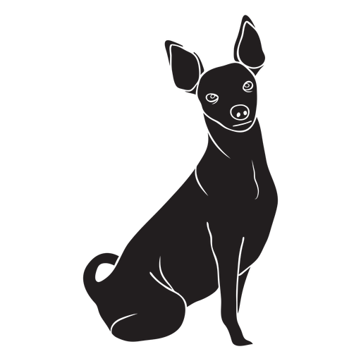 Pinscher dog black PNG Design