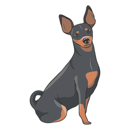 Ilustração de cão Pinscher Transparent PNG