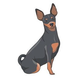 Ilustración de perro pinscher Diseño PNG