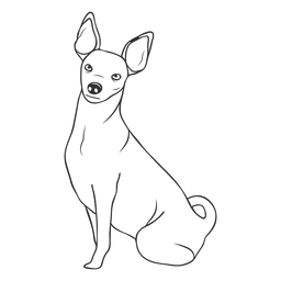 Pinscher dog stroke PNG Design