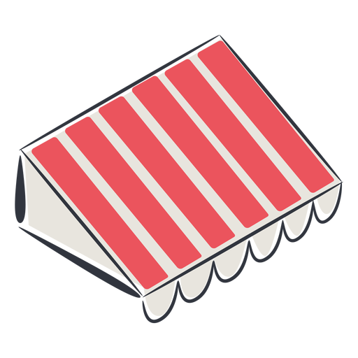 Red awning isometric
