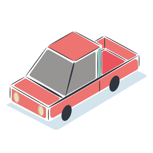 Carro vermelho isométrico Desenho PNG