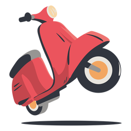 Entrega de scooter vermelha Desenho PNG