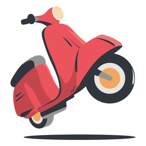 Entrega de scooter rojo Diseño PNG
