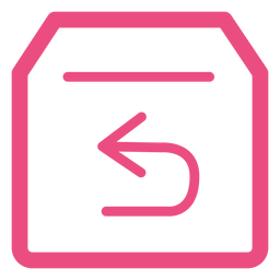 Return shipment icon stroke pink