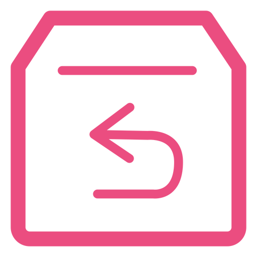 Return shipment icon stroke pink PNG Design