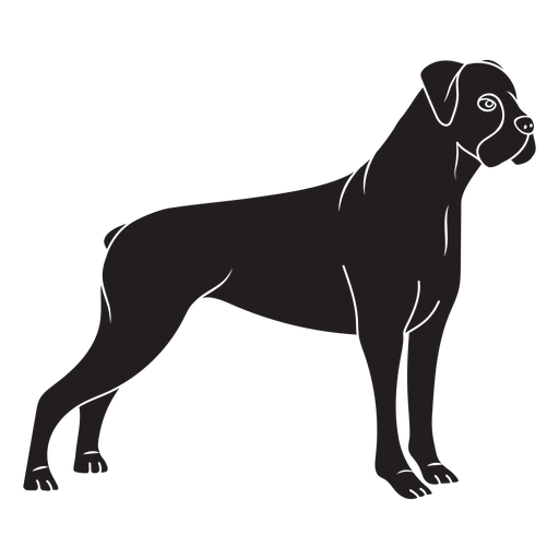 Download Side Boxer Dog Black Transparent Png Svg Vector File 3D SVG Files Ideas | SVG, Paper Crafts, SVG File