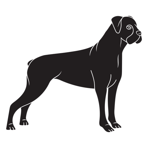 Side Boxer Hund schwarz PNG-Design