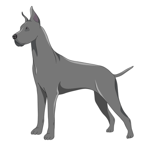 Ilustração de cão dinamarquês lateral Desenho PNG